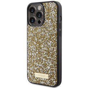 Hurtownia GSM - Etui Guess GUHCP15XPFGSBSD Apple iPhone 15 Pro Max hardcase cu rhinestone și logo metalic galben/yellow - GUE2865 - {ean13} - Hurt