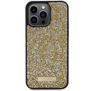 Hurtownia GSM - Etui Guess GUHCP15XPFGSBSD Apple iPhone 15 Pro Max hardcase cu rhinestone și logo metalic galben/yellow - GUE2865 - {ean13} - Hurt