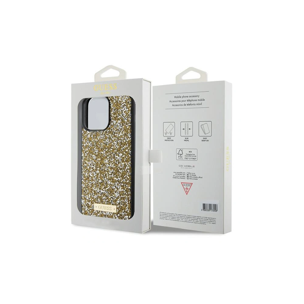 Hurtownia GSM - Etui Guess GUHCP15XPFGSBSD Apple iPhone 15 Pro Max hardcase cu rhinestone și logo metalic galben/yellow - GUE2865 - {ean13} - Hurt