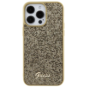 Wholesale Guess GUHCP15XPMSDGSD Apple iPhone 15 Pro Max hardcase Disco Metal Script gold - GUE2867 - {ean13} - Hurt