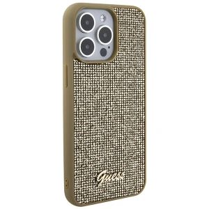 Wholesale Guess GUHCP15XPMSDGSD Apple iPhone 15 Pro Max hardcase Disco Metal Script gold - GUE2867 - {ean13} - Hurt