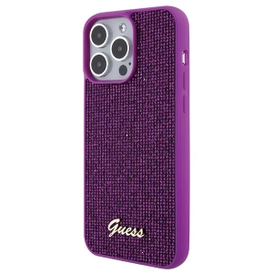 Wholesale Guess GUHCP15XPMSDGSF Apple iPhone 15 Pro Max hardcase Disco Metal Script fuschia - GUE2868 - {ean13} - Hurt