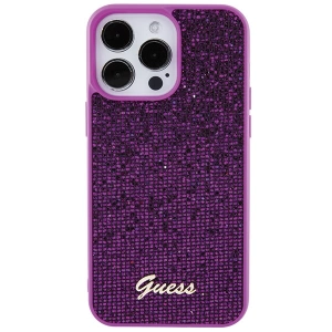 Wholesale Guess GUHCP15XPMSDGSF Apple iPhone 15 Pro Max hardcase Disco Metal Script fuschia - GUE2868 - {ean13} - Hurt