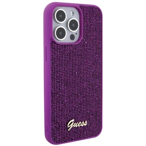 Wholesale Guess GUHCP15XPMSDGSF Apple iPhone 15 Pro Max hardcase Disco Metal Script fuschia - GUE2868 - {ean13} - Hurt