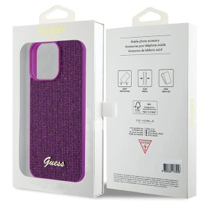 Wholesale Guess GUHCP15XPMSDGSF Apple iPhone 15 Pro Max hardcase Disco Metal Script fuschia - GUE2868 - {ean13} - Hurt
