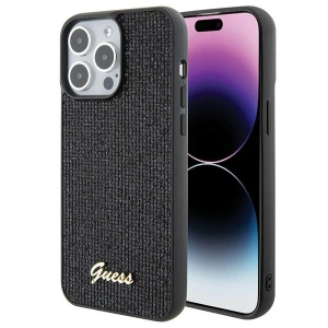 Wholesale Guess GUHCP15XPMSDGSK Apple iPhone 15 Pro Max hardcase Disco Metal Script black - GUE2869 - {ean13} - Hurt