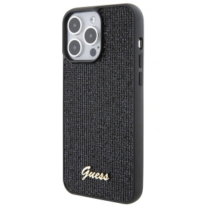 Wholesale Guess GUHCP15XPMSDGSK Apple iPhone 15 Pro Max hardcase Disco Metal Script black - GUE2869 - {ean13} - Hurt