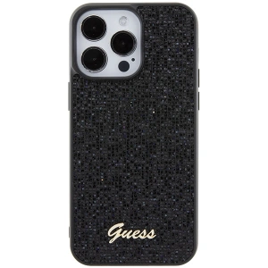 Wholesale Guess GUHCP15XPMSDGSK Apple iPhone 15 Pro Max hardcase Disco Metal Script black - GUE2869 - {ean13} - Hurt