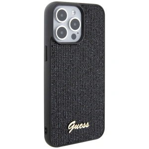 Wholesale Guess GUHCP15XPMSDGSK Apple iPhone 15 Pro Max hardcase Disco Metal Script black - GUE2869 - {ean13} - Hurt