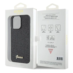 Wholesale Guess GUHCP15XPMSDGSK Apple iPhone 15 Pro Max hardcase Disco Metal Script black - GUE2869 - {ean13} - Hurt