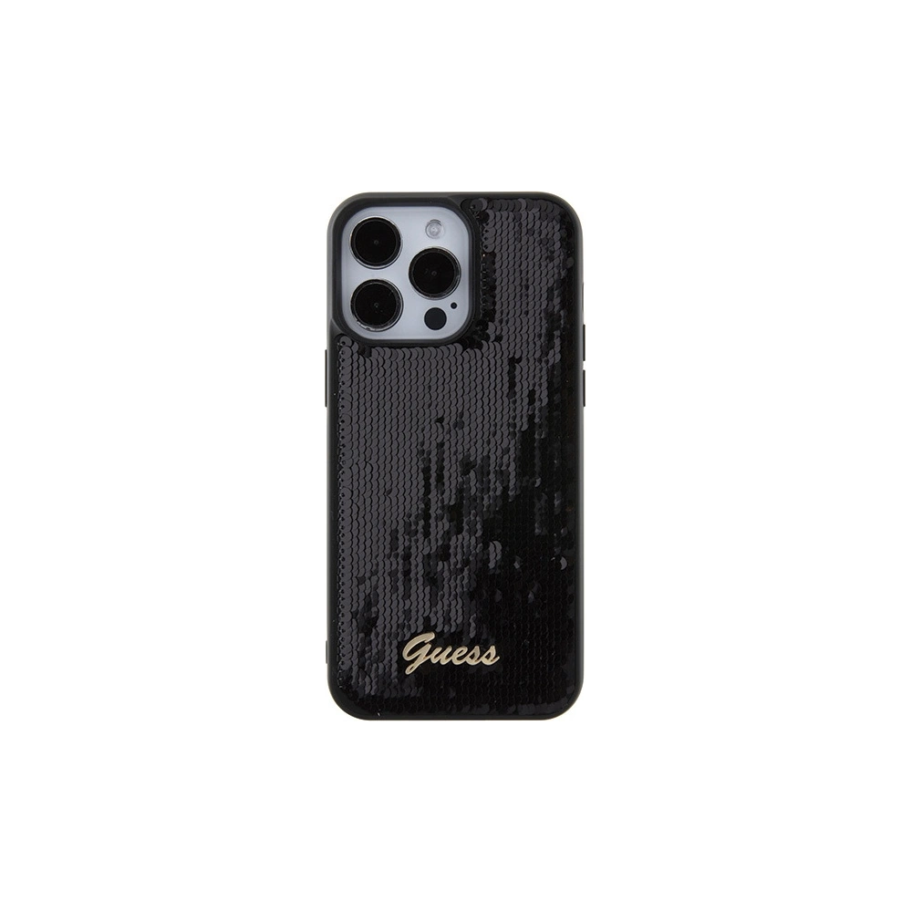 Hurtownia GSM - Etui Guess GUHCP15XPSFDGSK Apple iPhone 15 Pro Max hardcase Sequin Script Metal černý/black - GUE2870 - {ean13} - Hurt
