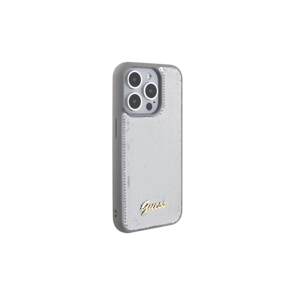 Hurtownia GSM - Etui Guess GUHCP15XPSFDGSS Apple iPhone 15 Pro Max hardcase Sequin Script Metal srebrny/silver - GUE2871 - {ean13} - Hurt