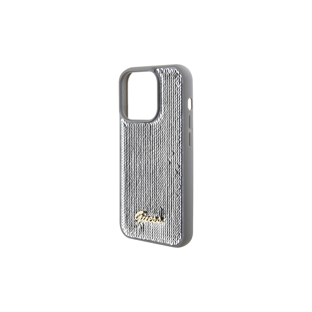 Hurtownia GSM - Etui Guess GUHCP15XPSFDGSS Apple iPhone 15 Pro Max hardcase Sequin Script Metal argintiu/silver - GUE2871 - {ean13} - Hurt