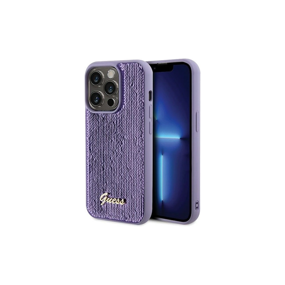 Hurtownia GSM - Etui Guess GUHCP15XPSFDGSU Apple iPhone 15 Pro Max hardcase Sequin Script Metal fioletowy/purple - GUE2872 - {ean13} - Hurt