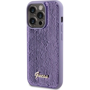 Hurtownia GSM - Etui Guess GUHCP15XPSFDGSU Apple iPhone 15 Pro Max hardcase Sequin Script Metal fioletowy/purple - GUE2872 - {ean13} - Hurt
