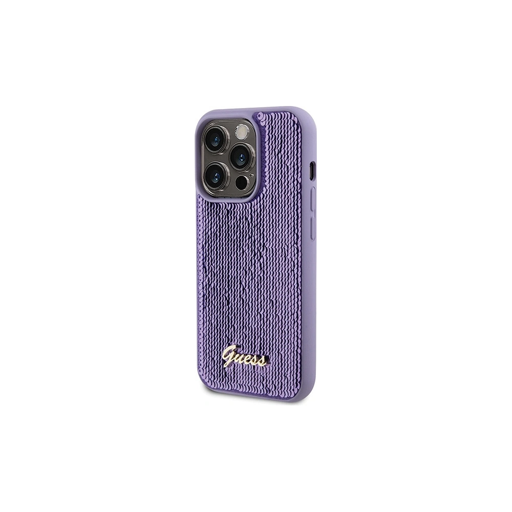 Hurtownia GSM - Etui Guess GUHCP15XPSFDGSU Apple iPhone 15 Pro Max hardcase Sequin Script Metal fioletowy/purple - GUE2872 - {ean13} - Hurt