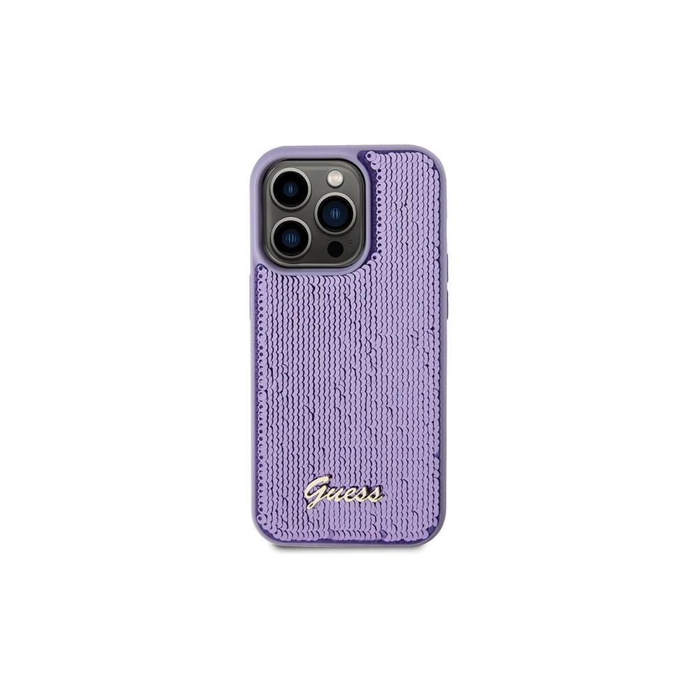 Hurtownia GSM - Etui Guess GUHCP15XPSFDGSU Apple iPhone 15 Pro Max hardcase Sequin Script Metal fioletowy/purple - GUE2872 - {ean13} - Hurt