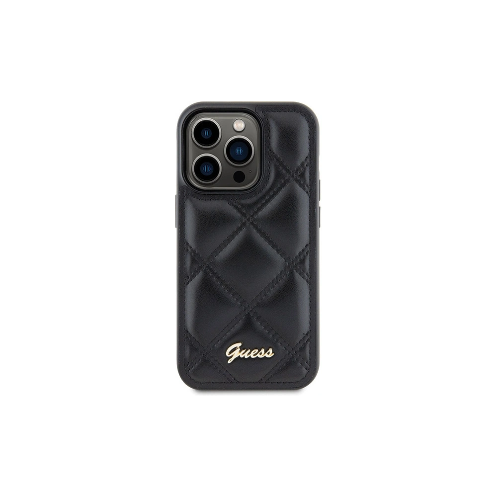 Hurtownia GSM - Case Guess GUHCP15XPSQSQSK Apple iPhone 15 Pro Max Hartschale Gestepptes Metall-Logo schwarz/black - GUE2873 - {ean13} - Hurt