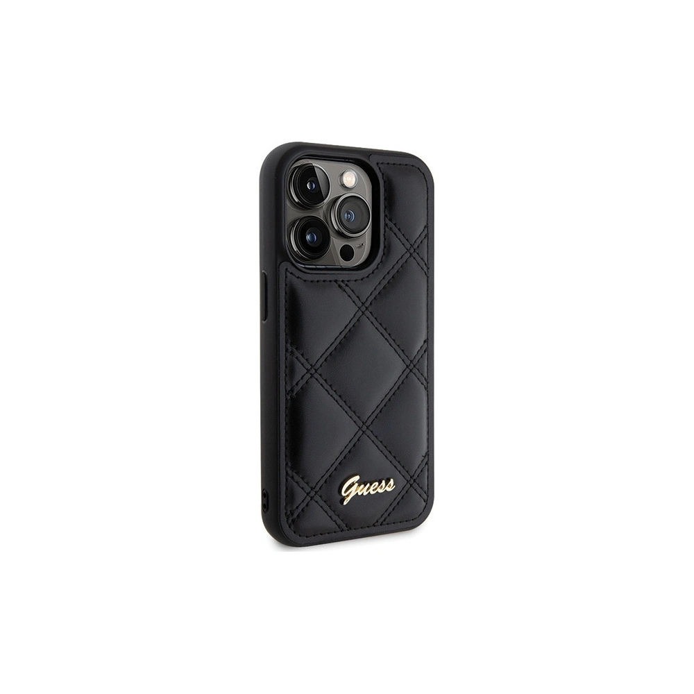 Hurtownia GSM - Case Guess GUHCP15XPSQSQSK Apple iPhone 15 Pro Max Hartschale Gestepptes Metall-Logo schwarz/black - GUE2873 - {ean13} - Hurt
