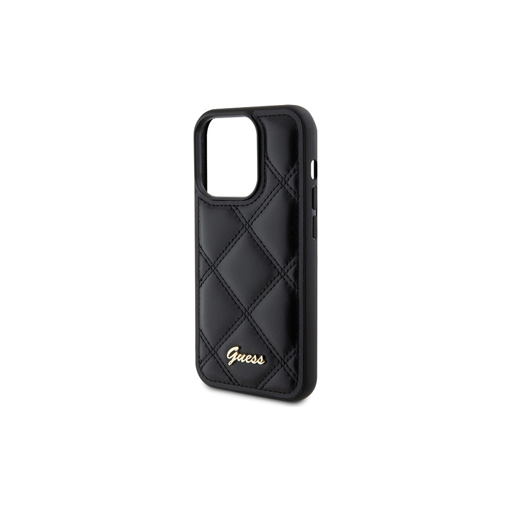 Hurtownia GSM - Case Guess GUHCP15XPSQSQSK Apple iPhone 15 Pro Max Hartschale Gestepptes Metall-Logo schwarz/black - GUE2873 - {ean13} - Hurt