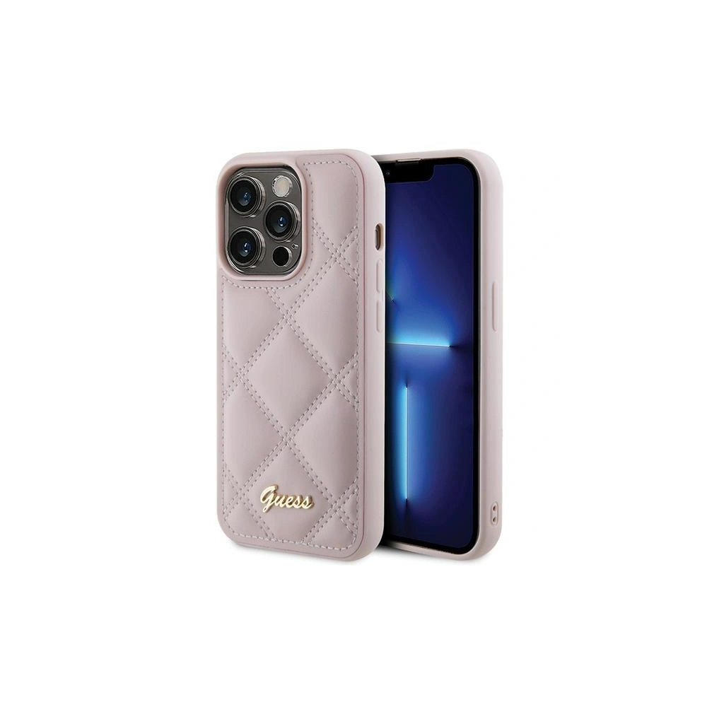 Hurtownia GSM - Etui Guess GUHCP15XPSQSQSP Apple iPhone 15 Pro Max hardcase Quilted Metal Logo różowy/pink - GUE2874 - {ean13} - Hurt
