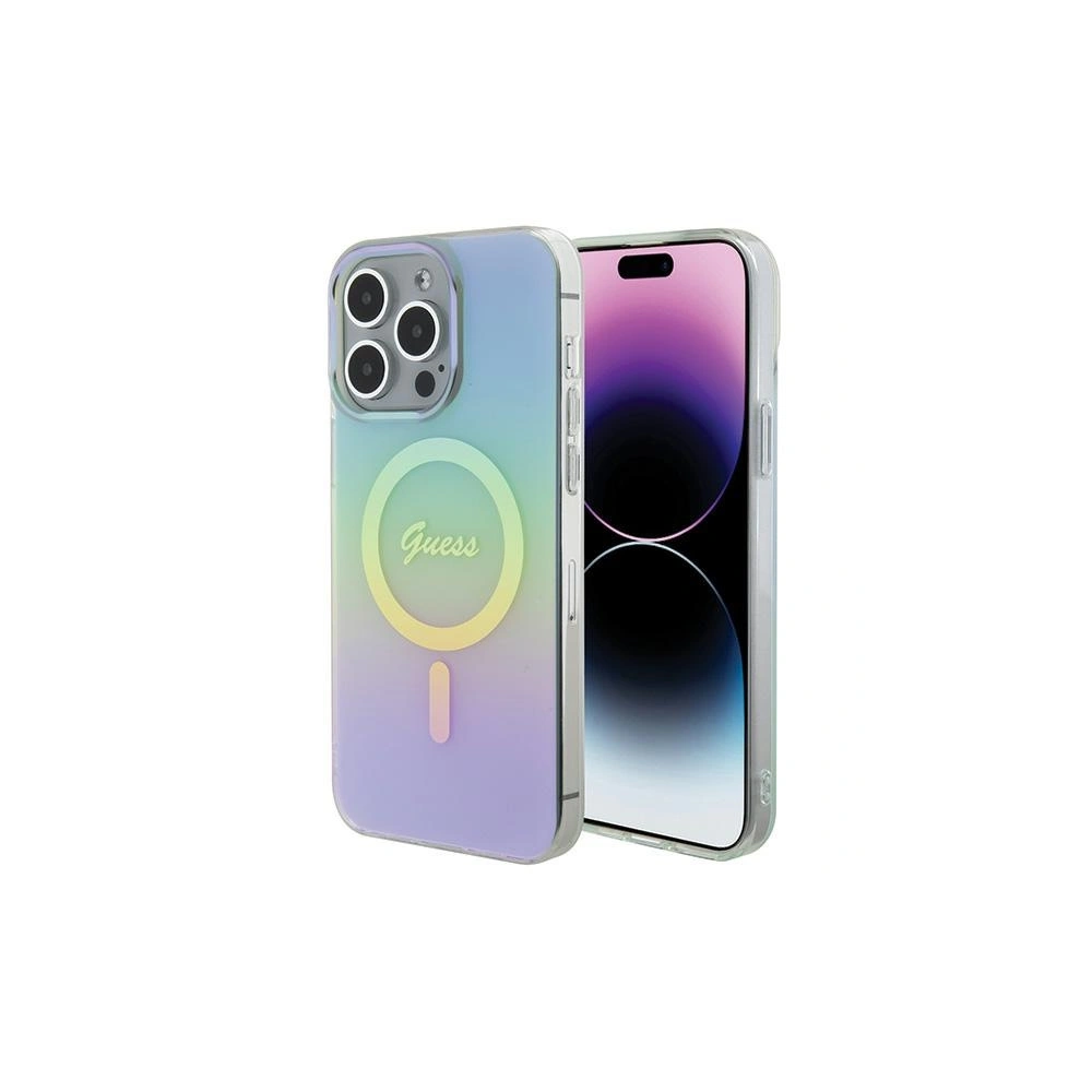 Hurtownia GSM - Etui Guess GUHMP15LHITSQ Apple iPhone 15 Pro hardcase IML Iridescent MagSafe tyrkysový/turquoise - GUE2877 - {ean13} - Hurt