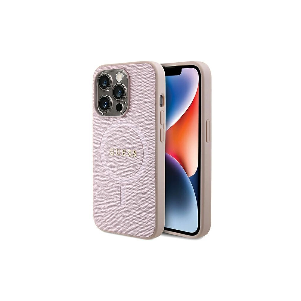 Hurtownia GSM - Etui Guess GUHMP15LPSAHMCP Apple iPhone 15 Pro hardcase Saffiano MagSafe roz/pink - GUE2878 - {ean13} - Hurt