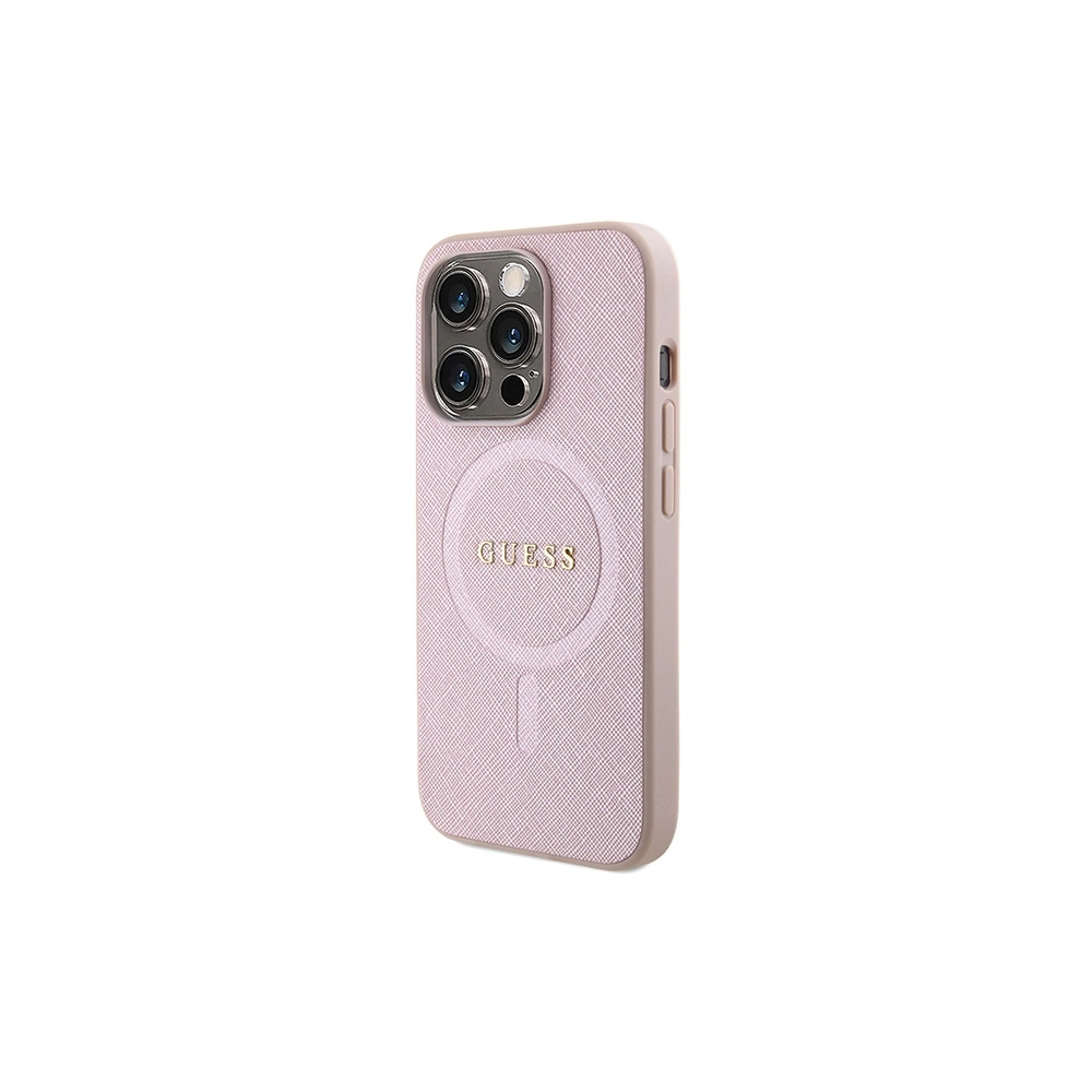 Hurtownia GSM - Etui Guess GUHMP15LPSAHMCP Apple iPhone 15 Pro hardcase Saffiano MagSafe roz/pink - GUE2878 - {ean13} - Hurt