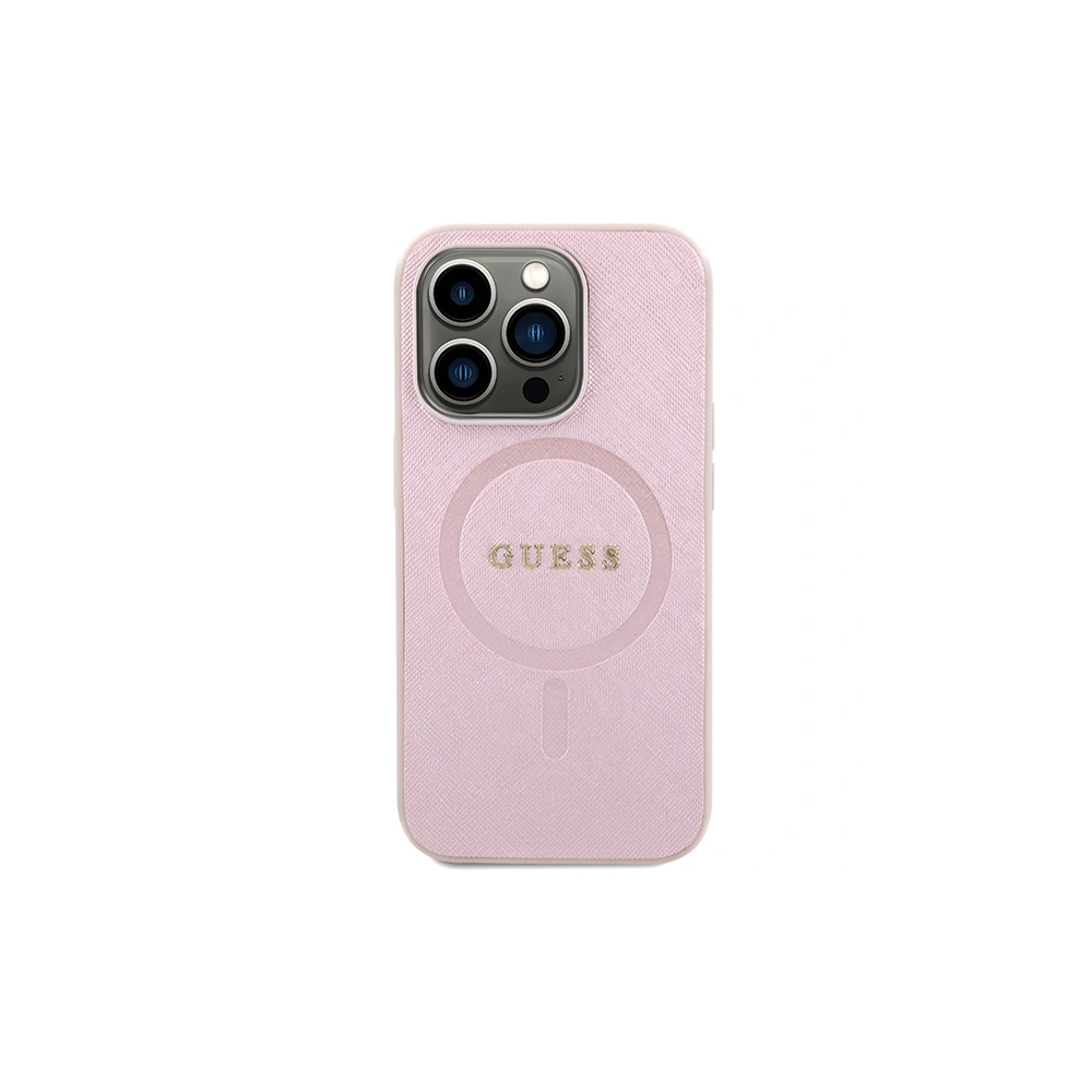 Hurtownia GSM - Etui Guess GUHMP15LPSAHMCP Apple iPhone 15 Pro hardcase Saffiano MagSafe roz/pink - GUE2878 - {ean13} - Hurt