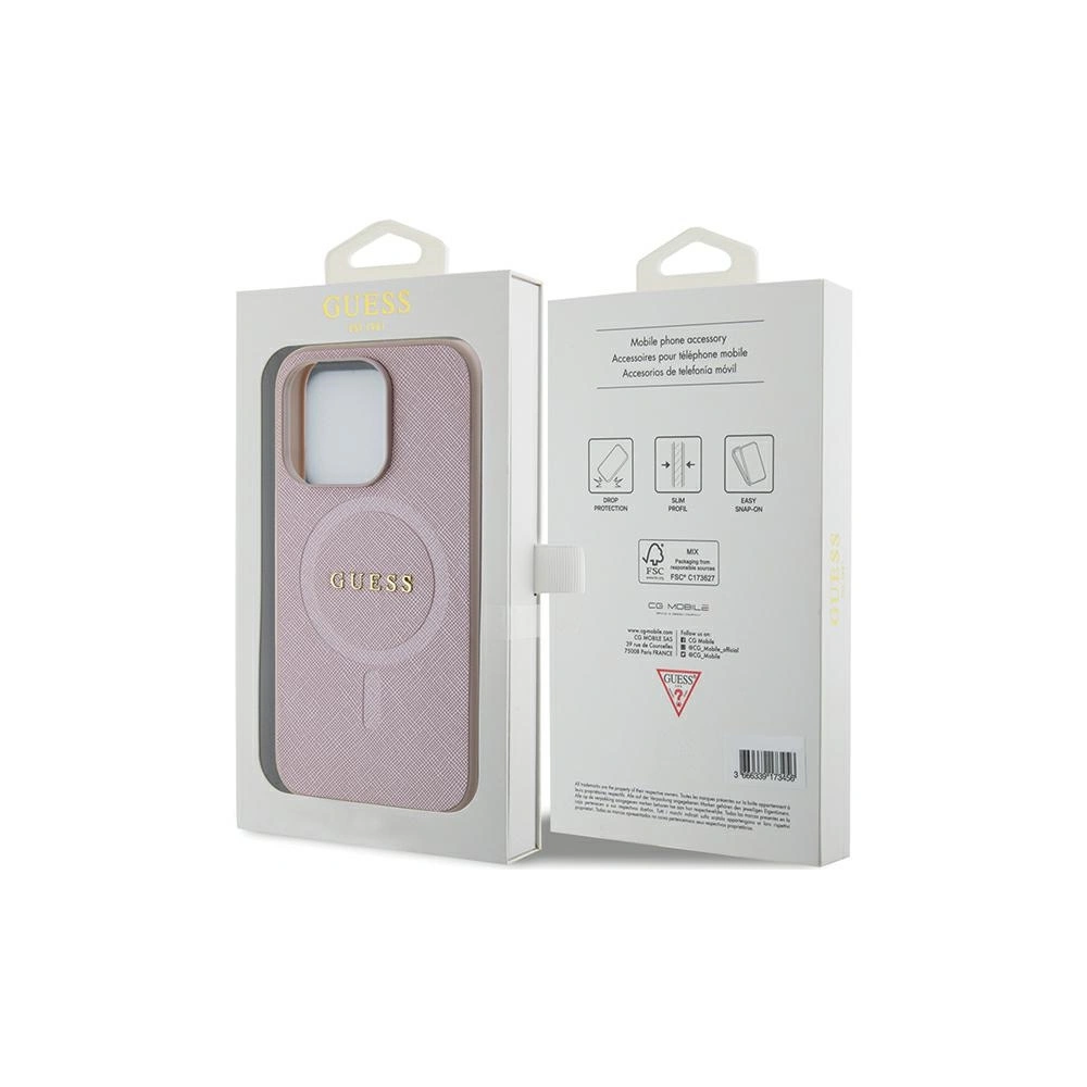 Hurtownia GSM - Etui Guess GUHMP15LPSAHMCP Apple iPhone 15 Pro hardcase Saffiano MagSafe roz/pink - GUE2878 - {ean13} - Hurt