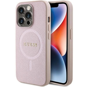 Wholesale Guess GUHMP15XPSAHMCP Apple iPhone 15 Pro Max hardcase Saffiano MagSafe pink - GUE2879 - {ean13} - Hurt