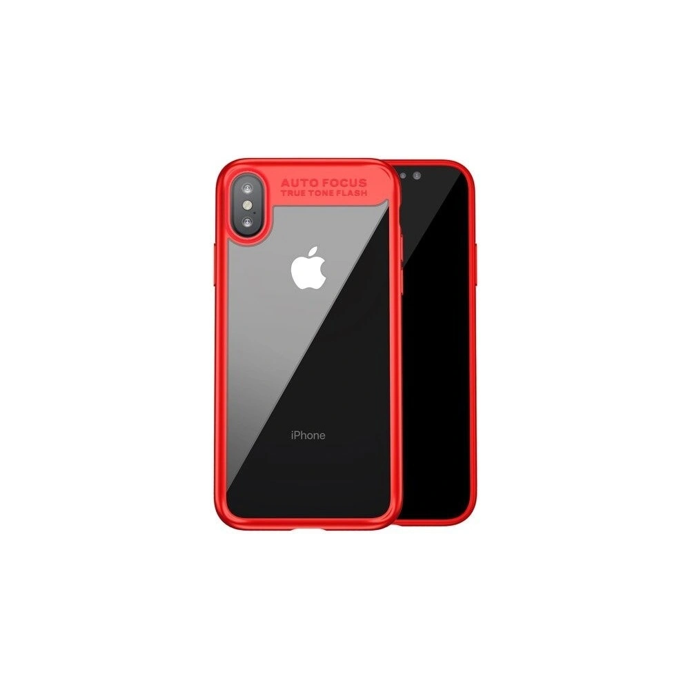 Hurtownia GSM - Průhledný obal Baseus Suthin iPhone X / XS - červený rámeček - BSU305RED - {ean13} - Hurt
