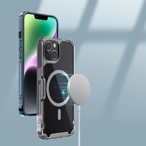 Etui Nillkin Nature Pro Magnetic Apple iPhone 15 Plus / 14 Plus niebieskie