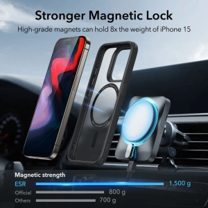 Hurtownia GSM - Etui ESR Classic Hybrid HaloLock MagSafe Apple iPhone 15 Pro negru mat - ESR722 - {ean13} - Hurt