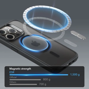 Case ESR Classic Hybrid HaloLock MagSafe Apple iPhone 15 Pro frosted schwarz