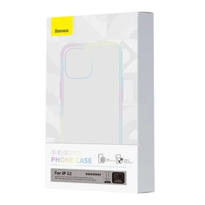 Hurtownia GSM - Etui Baseus Crystal Series Clear Apple iPhone 12 (průhledné) + tvrzené sklo + čisticí sada - BSU4576 - {ean13} - Hurt