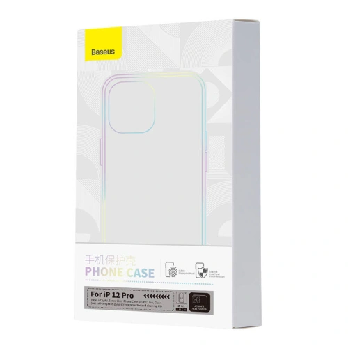 Etui Baseus Crystal Series Clear Apple iPhone 12 Pro (przeźroczyste) + szkło hartowane + zestaw czyszczący