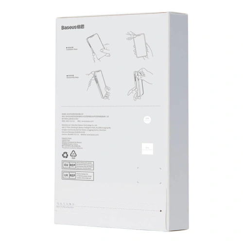 Etui Baseus Crystal Series Clear Apple iPhone 12 Pro (przeźroczyste) + szkło hartowane + zestaw czyszczący