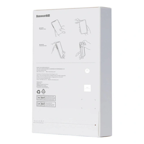 Etui Baseus Crystal Series Clear Apple iPhone 12 Pro Max (przeźroczyste) + szkło hartowane + zestaw czyszczący