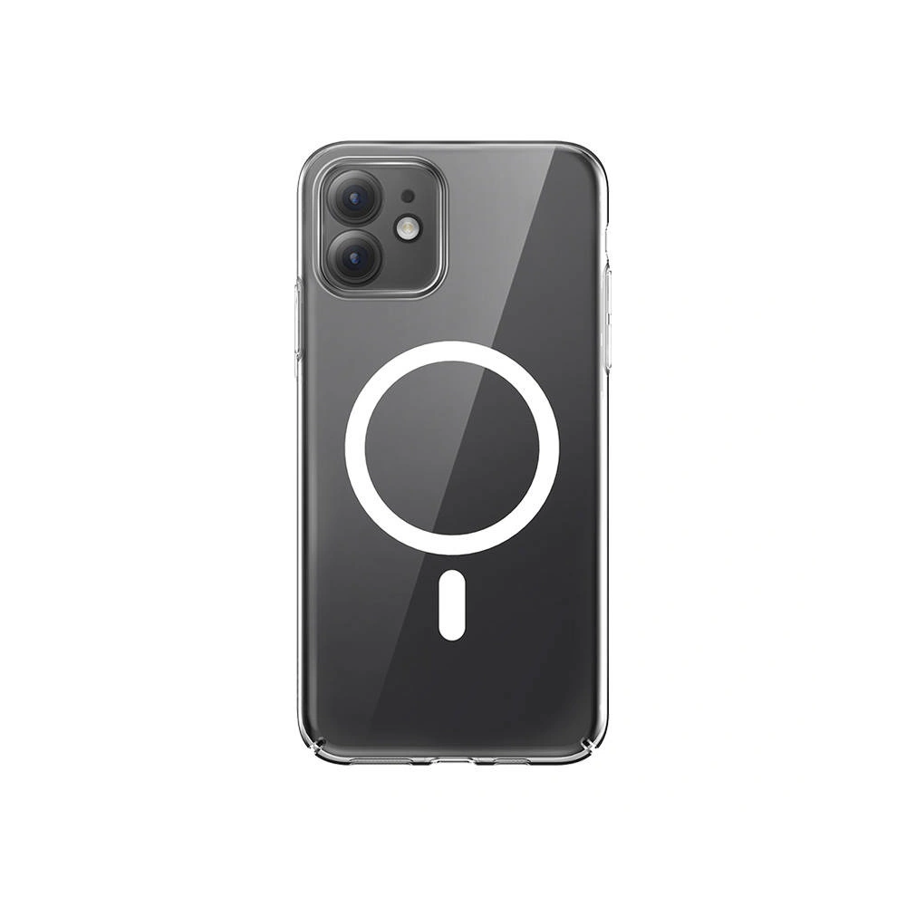 Case Baseus Magnetic Crystal Clear Apple iPhone 11 (transparent) + gehärtetes Glas + Reinigungsset