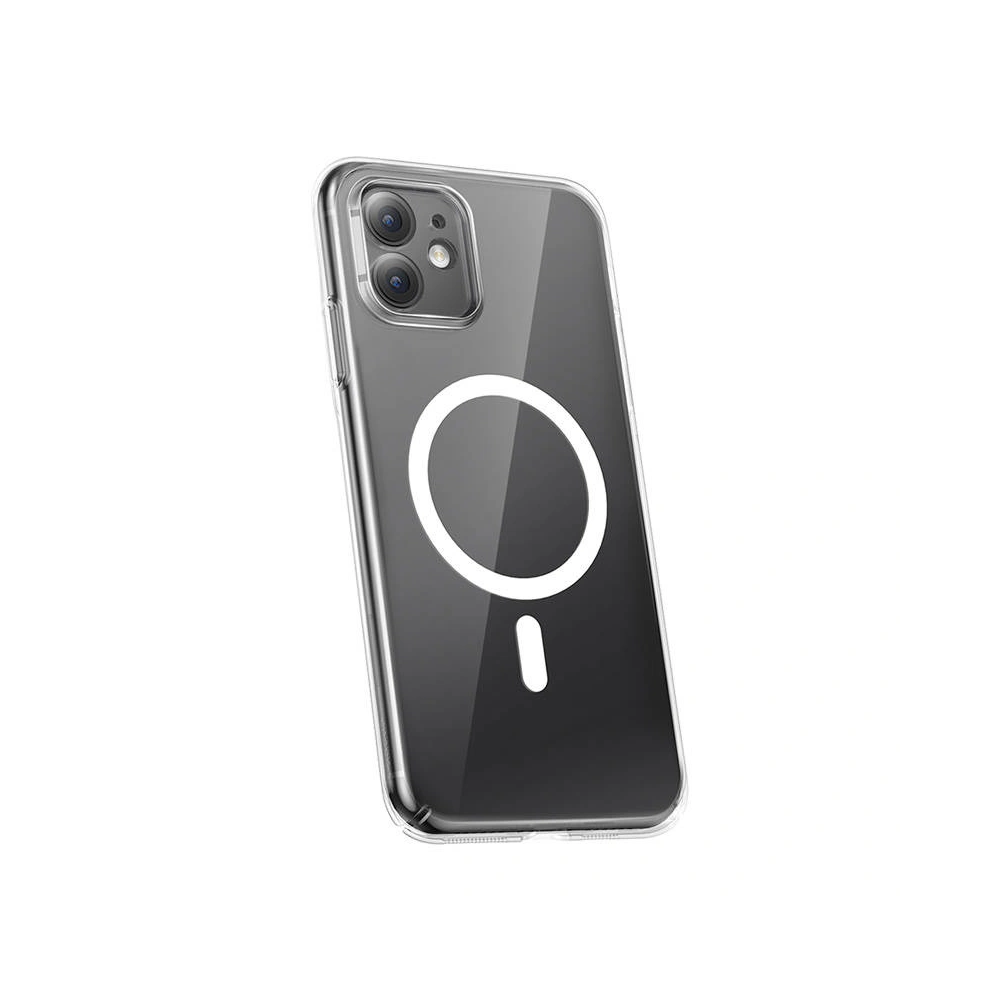 Case Baseus Magnetic Crystal Clear Apple iPhone 11 (transparent) + gehärtetes Glas + Reinigungsset