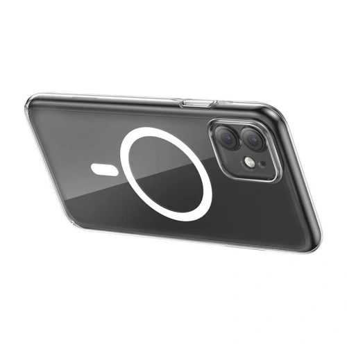 Etui Baseus Magnetic Crystal Clear Apple iPhone 11 (przeźroczyste) + szkło hartowane + zestaw czyszczący