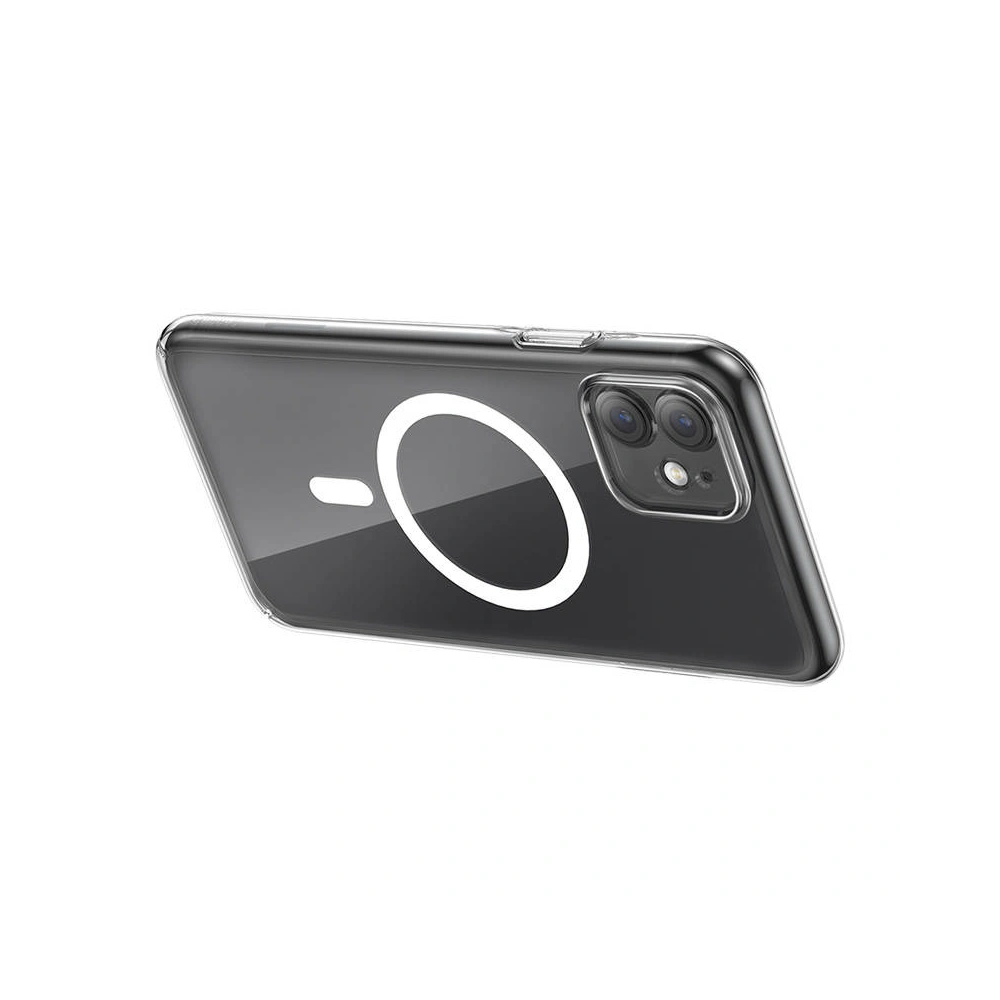 Case Baseus Magnetic Crystal Clear Apple iPhone 11 (transparent) + gehärtetes Glas + Reinigungsset
