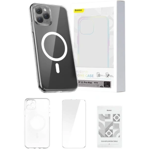 Hurtownia GSM - Case Baseus Magnetic Crystal Clear Apple iPhone 11 Pro Max (transparent) + gehärtetes Glas + Reinigungssatz - BSU4580 - {ean13} - Hurt