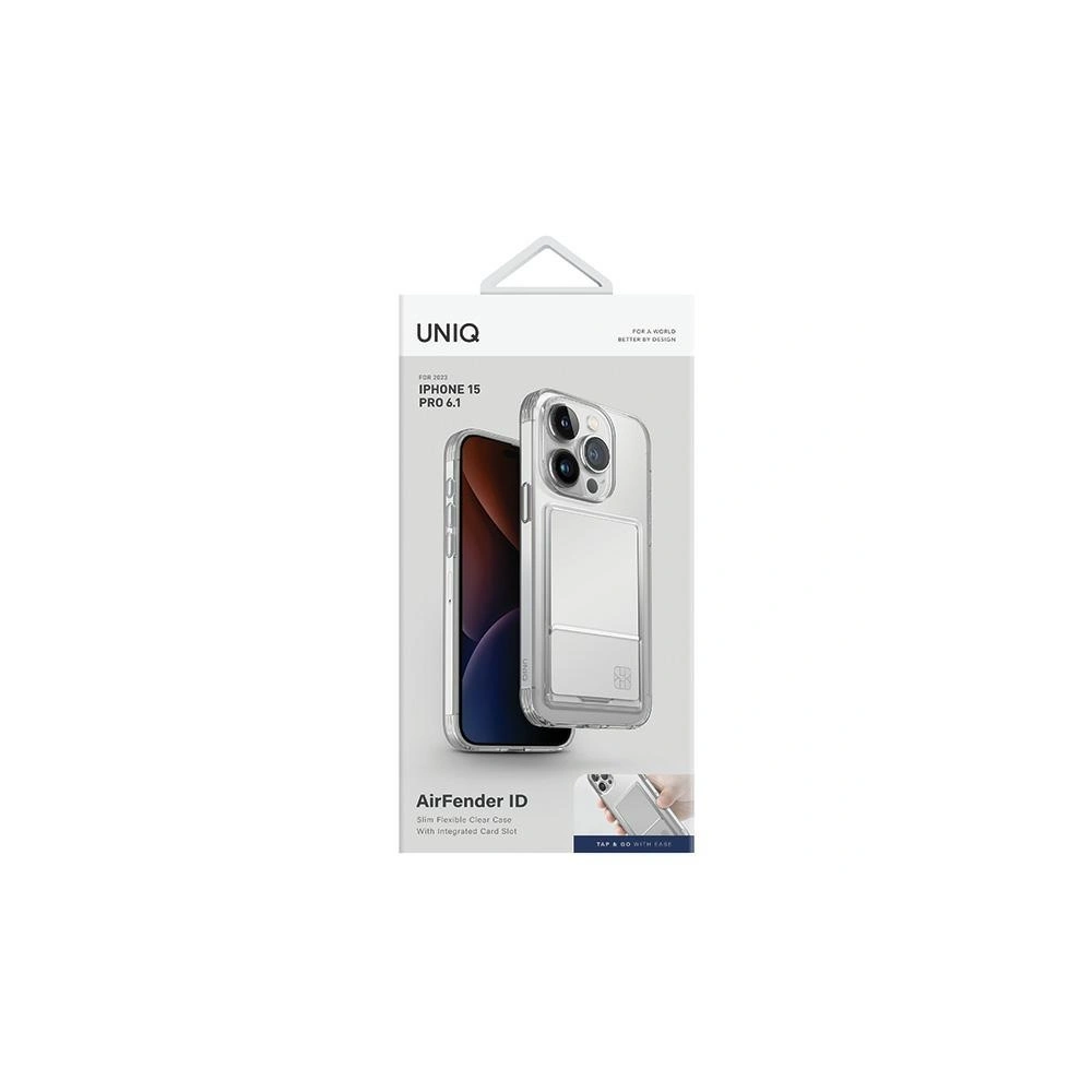 Hurtownia GSM - Etui UNIQ Air Fender ID Apple iPhone 15 Pro kártyatartó átlátszó nude - UNIQ953 - {ean13} - Hurt