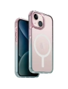 Etui UNIQ Combat Duo Apple iPhone 15 MagClick Charging modro-růžové/pastelově modré-práškově růžové