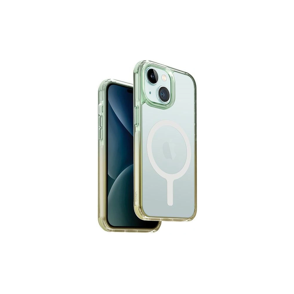 Wholesale UNIQ Combat Duo Apple iPhone 15 MagClick Charging sea green-soft yellow - UNIQ958 - {ean13} - Hurt