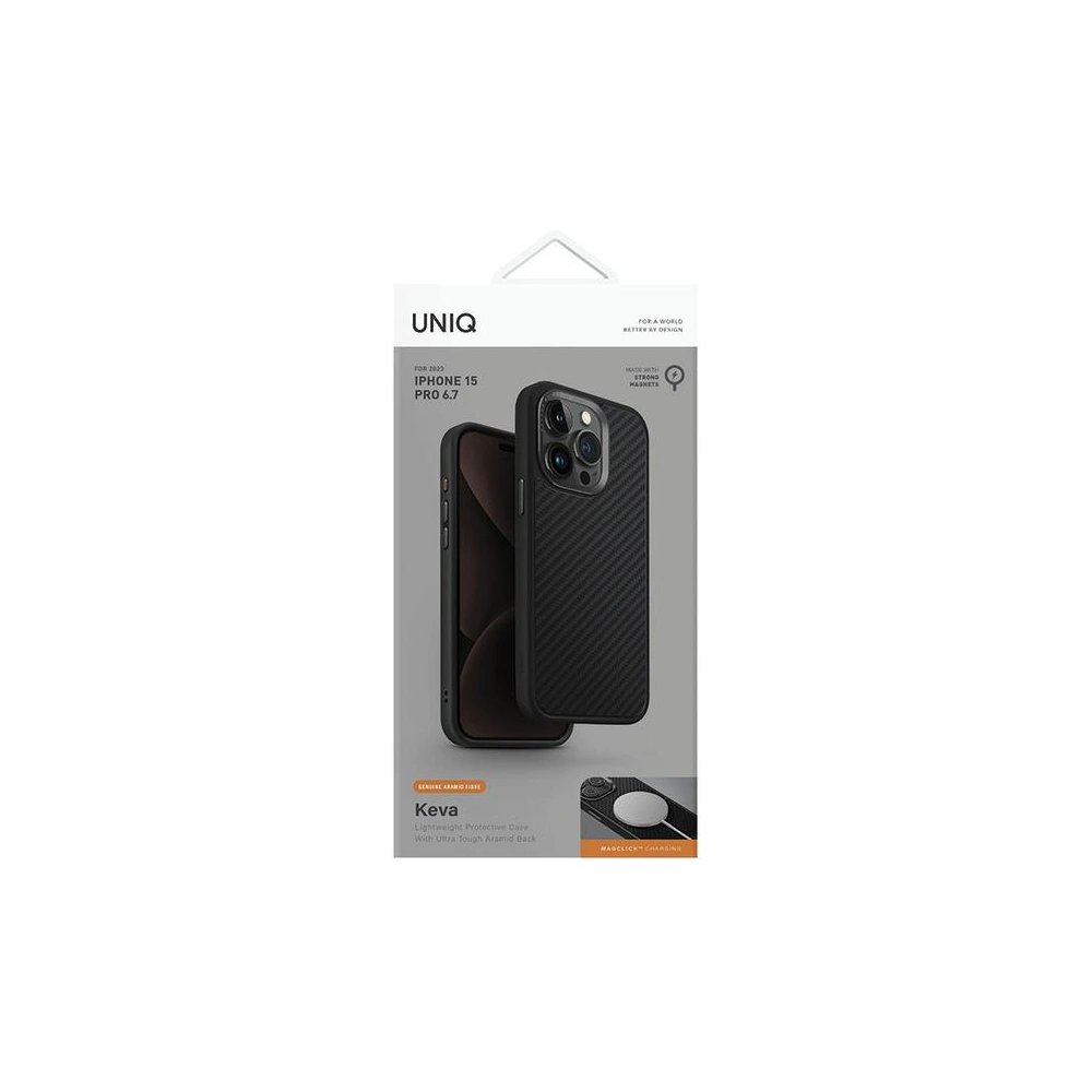 Wholesale UNIQ Keva Apple iPhone 15 Pro Max MagClick Charging carbon black - UNIQ964 - {ean13} - Hurt
