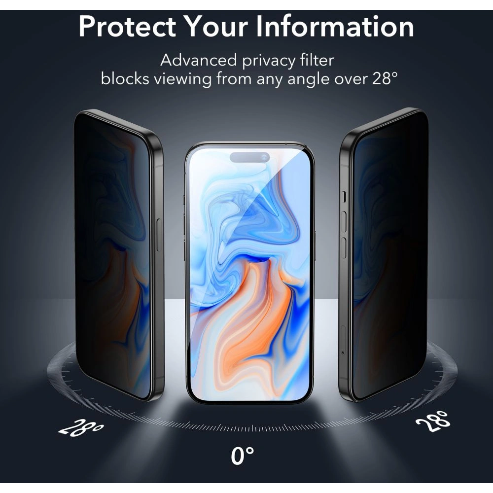 Hurtownia GSM - Tvrzené sklo ESR Tvrzené sklo pro ochranu soukromí Apple iPhone 15 Plus / 14 Plus - ESR724 - {ean13} - Hurt