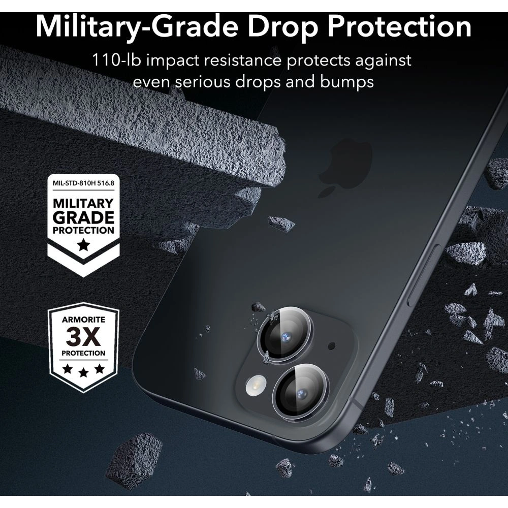 Hurtownia GSM - Sticlă securizată pentru aparat ESR Camera Lens Apple iPhone 15/15 Plus Clear - ESR727 - {ean13} - Hurt